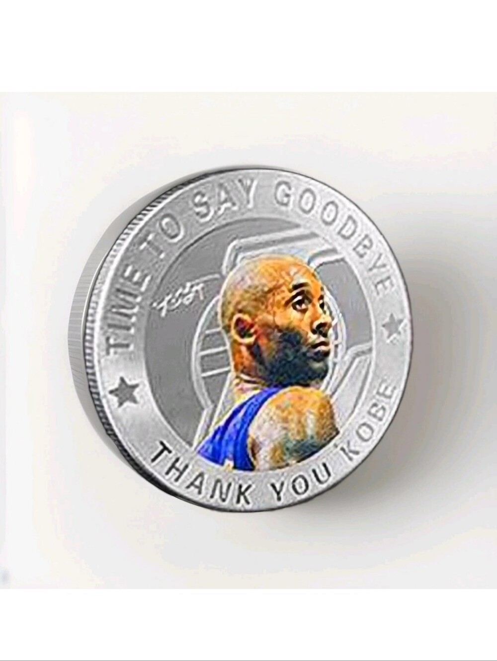 KOBE BRYANT LAKERS SIGNED LIMITED EDITION 24K WHITE GOLD COIN & CERTIFICATE OA!